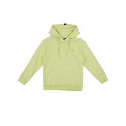 Bluza miękka z bawełna z kaptur na co dzień. Zielone bluzy LEONE 1947 APPAREL, bez wzorów, z bawełny, bez kaptura, na fitness i siłownię. W wyprzedaży za 101.80 zł.