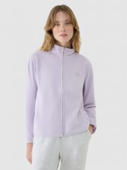 4F Polar regular ze stójką damski - fioletowy S. Fioletowe bluzy z polaru 4f, na zimę, s, bez wzorów, z dzianiny, snowboardowy. Za 129.99 zł.