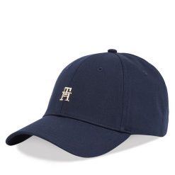 Czapka z daszkiem Tommy Hilfiger. Niebieskie czapki z daszkiem Tommy Hilfiger, bez wzorów. Za 159.99 zł.