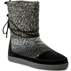 Buty TOMS - Nepal 10008964 Black Suede/Textile. Czarne botki TOMS, z materiału. W wyprzedaży za 279.00 zł.