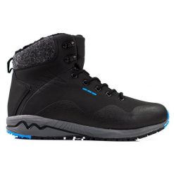 Ocieplane wysokie buty trekkingowe damskie DK czarne. Czarne buty trekkingowe bez zapięcia. Za 227.37 zł.