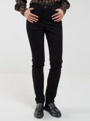 Spodnie damskie sztruks czarne Katrina High Waist Cord 906. Czarne jeansy BIG STAR, l, bez wzorów, z jeansu, eleganckie, z podwyższonym stanem, krótkie. W wyprzedaży za 219.99 zł.
