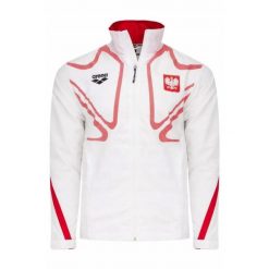 Kurtka Unisex Arena Polish Warm Up Jacket. Białe kurtki Arena, s, bez wzorów, bez kaptura. Za 299.99 zł.