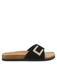 Lasocki Klapki CEO-HYSC0122056-1 Czarny. Czarne klapki Lasocki, bez wzorów, ze skóry, bez obcasa, bez zapięcia. Za 119.99 zł.