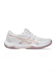 Buty do siatkówki damskie, Gel-Rocket 12. Białe buty treningowe ASICS, bez wzorów, z materiału, przed kostkę, bez zapięcia, do siatkówki. Za 351.20 zł.