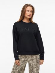 Vila Bluza w kolorze czarnym rozmiar: XL. Czarne bluzy Vila, xl, bez wzorów, bez kaptura. Za 119.12 zł.