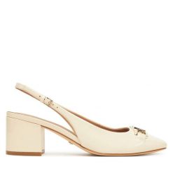 Sandały Guess. Brązowe sandały Guess, z aplikacjami, bez obcasa, na słupku, bez zapięcia. Za 439.99 zł.