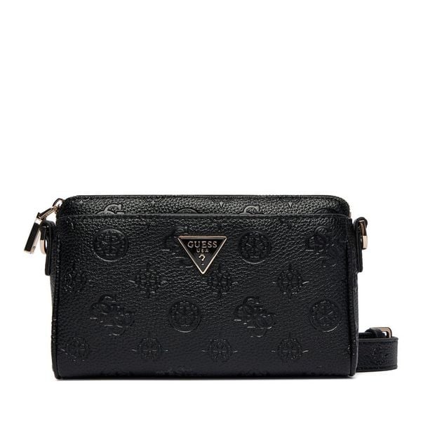 Torebka Guess. Czarne listonoszki Guess, z aplikacjami, bez dodatków. Za 489.99 zł.