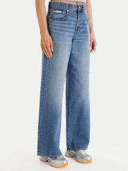 Calvin Klein Jeans Jeansy LV047E701G Niebieski Wide Leg. Niebieskie jeansy Calvin Klein Jeans, bez wzorów, z bawełny. Za 489.99 zł.