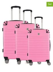 Geographical Norway 3-częściowy zestaw "Shock" w kolorze jasnoróżowym rozmiar: onesize. Różowe walizki Geographical Norway. Za 347.99 zł.