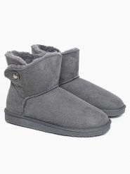 ISLAND BOOT Botki zimowe "Catalina" w kolorze szarym rozmiar: 40. Szare botki Island Boot, bez wzorów, bez obcasa, bez zapięcia. Za 155.49 zł.