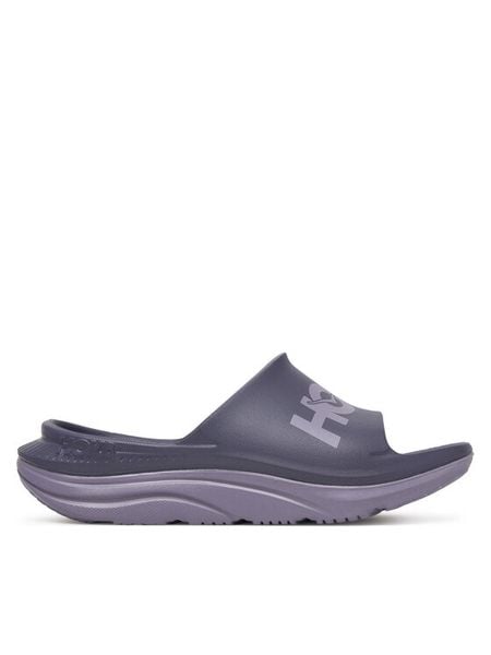 Hoka Klapki Ora Athletic Slide 1155154 Fioletowy. Fioletowe klapki HOKA, bez wzorów, sportowe, bez obcasa, bez zapięcia. Za 299.99 zł.