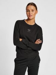 Bluza damska Hummel Icons. Czarne bluzy z kapturem Hummel, na wiosnę, s, bez wzorów, z bawełny, bez kaptura, na fitness i siłownię. Za 252.50 zł.