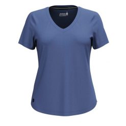 Koszulka damska Smartwool Active Ultralite. Niebieskie t-shirty sportowe Smartwool, m, bez wzorów, z materiału, bez ramiączek, trekkingowe. Za 261.50 zł.