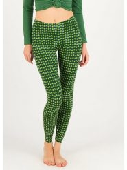 Blutsgeschwister Legginsy "Lovely Legsherbal" w kolorze ciemnozielono-żółtym rozmiar: XS. Zielone legginsy Blutsgeschwister, bez wzorów, z bawełny, klasyczne. Za 57.33 zł.