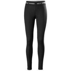 Legginsy damskie Helly Hansen Lifa. Czarne legginsy Helly Hansen, bez wzorów, sportowe. W wyprzedaży za 129.05 zł.