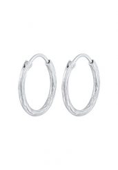 Elli Damskie kreole Casual Structured Finish Basic Trend Minimal w pozłacanym srebrze 925 Sterling Silver Kolczyki koła 1 ct. Szare kolczyki Elli, pozłacane. Za 208.99 zł.