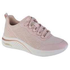 Buty sportowe Sneakersy damskie, Arch Fit S-Miles - Sonrisas. Brązowe buty treningowe Skechers, bez wzorów, z materiału, przed kostkę, bez zapięcia, trekkingowe. Za 379.99 zł.