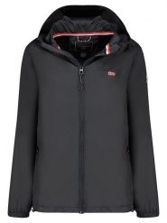 Geographical Norway Kurtka przejściowa "Daril" w kolorze czarnym rozmiar: L. Czarne kurtki Geographical Norway, l, z aplikacjami, bez kaptura. Za 149.31 zł.