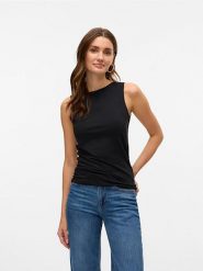Vero Moda Top w kolorze czarnym rozmiar: M. Czarne topy Vero Moda, m, bez wzorów, bez kołnierzyka, bez ramiączek. Za 66.16 zł.