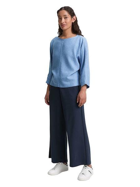 Tom Tailor Sweter w kolorze niebieskim rozmiar: XXS. Niebieskie swetry Tom Tailor, xxs, bez wzorów, ze splotem, bez ramiączek. Za 122.38 zł.