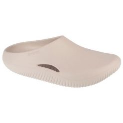 Klapki Crocs Mellow Recovery Clog U 208493-160 beżowy. Brązowe klapki bez wzorów, sportowe, bez obcasa, bez zapięcia. Za 353.55 zł.
