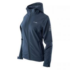 Kurtka softshell damska Elbrus Melba II Wo's. Niebieskie kurtki przejściowe sportowe ELBRUS, s, bez wzorów, z softshellu, bez kaptura, trekkingowe. Za 343.16 zł.