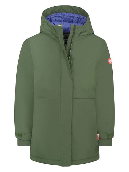 Trollkids Płaszcz zimowy "Hovden" w kolorze khaki rozmiar: 140. Brązowe płaszcze Trollkids, na zimę, m, bez wzorów, bez kaptura. Za 333.03 zł.