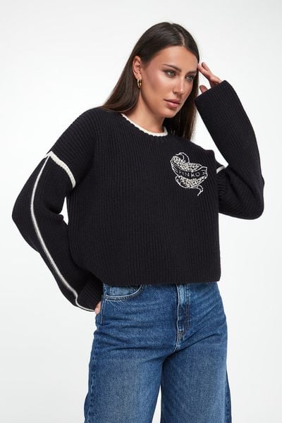 Sweter damski wełniany Alicudi PINKO. Swetry Pinko, s, bez wzorów, z wełny, bez ramiączek. W wyprzedaży za 989.40 zł.