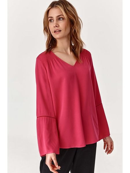 TATUUM Bluzka w kolorze różowym rozmiar: 36. Różowe bluzki Tatuum, s, bez wzorów, z wiskozy, klasyczne, bez kołnierzyka, bez ramiączek. Za 98.95 zł.