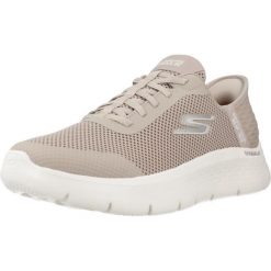 Buty SKECHERS GO WALK FLEX GRAND ENTRY Brązowy. Brązowe buty sportowe lifestyle Skechers, bez wzorów, z materiału, sportowe, bez zapięcia, skechers sport. Za 335.99 zł.