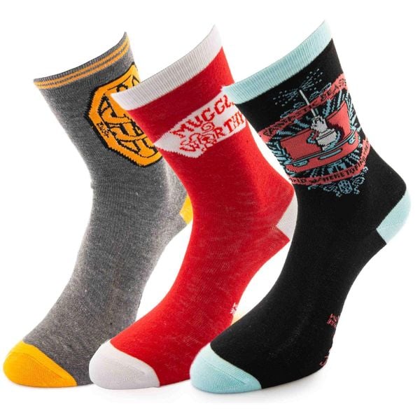 Skarpetki Harry Potter Newt Scamander - 3 Pary Bawełniane Unisex. Czarne skarpetki ZEAGLE, bez wzorów, z bawełny. Za 123.99 zł.