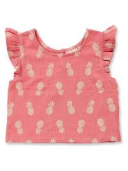 Sense Organics Top "Hoolia" w kolorze czerwonym rozmiar: 116. Czerwone topy Sense Organics, bez wzorów, z bawełny, bez kołnierzyka, bez ramiączek. Za 60.95 zł.