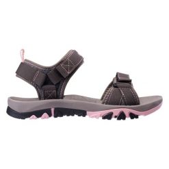 Sandały Hi-Tec Livian 92800602775 brązowe. Brązowe sandały bez wzorów, z gumy, bez obcasa, bez zapięcia. Za 213.34 zł.