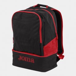 Plecak treningowy Joma Estadio III dwukomorowy z przegrodą na buty 23,8 L. Czerwone plecaki Joma, bez wzorów, bez dodatków. Za 89.99 zł.
