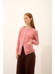 Just Cashmere Kaszmirowy kardigan "Katharine" w kolorze jasnoróżowym rozmiar: XL. Różowe swetry Just Cashmere, xl, bez wzorów, z kaszmiru, bez ramiączek. Za 369.99 zł.