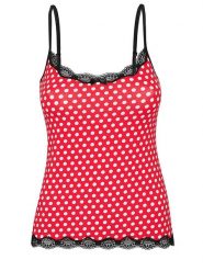 Pussy Deluxe Top "Dotties Classic" w kolorze czerwonym rozmiar: XL. Czerwone topy Pussy Deluxe, xl, bez wzorów, z bawełny, bez kołnierzyka, bez ramiączek. Za 35.18 zł.