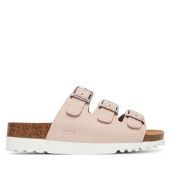 Klapki Scholl. Czerwone klapki Scholl, bez wzorów, bez obcasa, bez zapięcia. Za 339.99 zł.