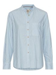 Camel Active Bluzka w kolorze błękitno-białym rozmiar: M. Białe bluzki Camel Active, m, bez wzorów, z bawełny, bez kołnierzyka, bez ramiączek. Za 167.28 zł.