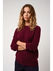 AUTHENTIC CASHMERE Kaszmirowy sweter "Etret" w kolorze bordowym rozmiar: M. Czerwone swetry AUTHENTIC CASHMERE, m, bez wzorów, z kaszmiru, bez ramiączek. Za 347.99 zł.