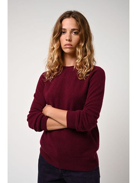 AUTHENTIC CASHMERE Kaszmirowy sweter "Etret" w kolorze bordowym rozmiar: M. Czerwone swetry AUTHENTIC CASHMERE, m, bez wzorów, z kaszmiru, bez ramiączek. Za 347.99 zł.