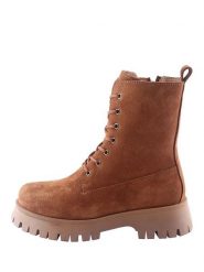 D.Moro Skórzane trzewiki w kolorze jasnobrązowym rozmiar: 38. Brązowe botki D.Moro, bez wzorów, z materiału, bez obcasa, bez zapięcia. Za 292.45 zł.