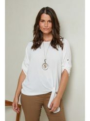 Curvy Lady Bluzka w kolorze białym rozmiar: 44/46. Białe bluzki Curvy Lady, bez wzorów, klasyczne, bez kołnierzyka, bez ramiączek. Za 83.03 zł.