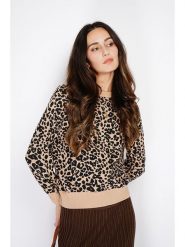 ASSUILI Sweter w kolorze czarno-beżowym rozmiar: 42. Brązowe swetry Assuili, bez wzorów, z kaszmiru, bez ramiączek. Za 162.49 zł.