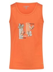 Cmp Top funkcyjny w kolorze pomarańczowym rozmiar: 104. Pomarańczowe topy CMP, bez wzorów, sportowe, bez kołnierzyka, bez ramiączek. Za 26.56 zł.