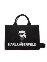KARL LAGERFELD Torebka A2W50047 Czarny. Czarne shopper bag KARL LAGERFELD, bez wzorów, z materiału, bez dodatków. Za 359.99 zł.
