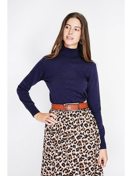 William de Faye Golf w kolorze granatowym rozmiar: 34. Niebieskie swetry William de Faye, bez wzorów, z kaszmiru, klasyczne, bez ramiączek. Za 130.99 zł.