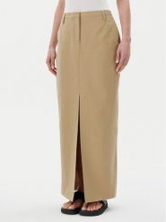 Herskind Spódnica midi 5532150 Khaki Regular Fit. Brązowe spódnice Herskind, bez wzorów, z bawełny, midi. Za 569.99 zł.