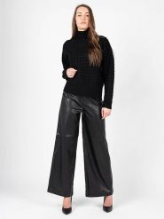 Silvian Heach Sweter | CVA22003LU | Kobieta | Czarny. Czarne swetry Silvian Heach, l, bez wzorów, z dzianiny, bez ramiączek. W wyprzedaży za 249.00 zł.