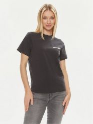 Wrangler T-Shirt 112350315 Czarny Regular Fit. Czarne t-shirty Wrangler, xs, bez wzorów, z bawełny, bez kołnierzyka, bez ramiączek. Za 99.99 zł.